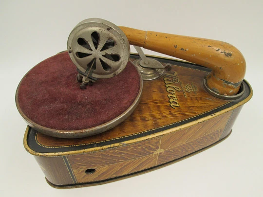 Children gramophone. Bing. Lithographed tin plate. 1920's