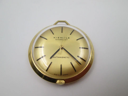 Kienzle Markant pendant watch. Gold plated metal. Manual wind. Germany. 1960's