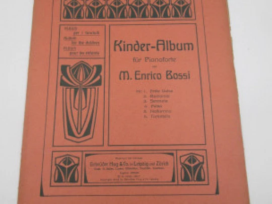 Kinder-Album for pianoforte. Marco Enrico Bossi. Gebrüder Hug & Co. Germany. 1922