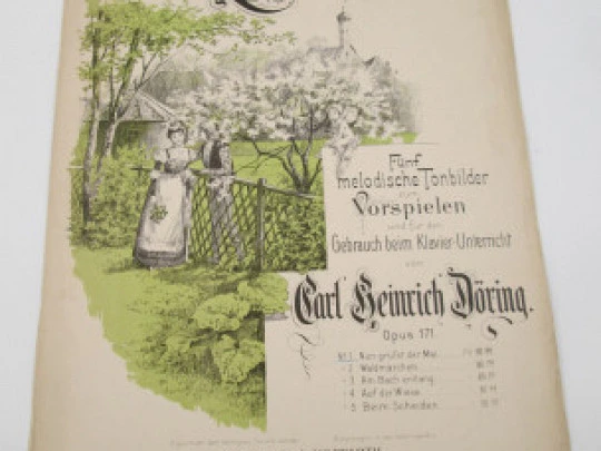 Lose Blätter Opus 171. Carl Heinrich Döring. Nun grüsst der Mai. 19th century. Germany