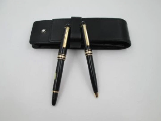 Montblanc Meisterstück Mozart duo. Fountain pen & ballpoint pen. Pouch