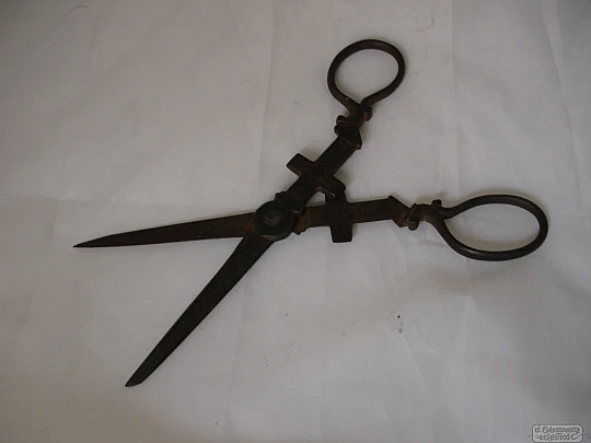 Rare scissors. Iron. Cross and Christ motifs. 19-20th centuries