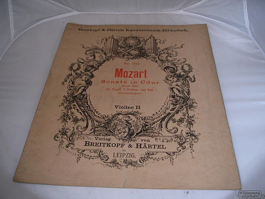 Sonate C-Dur. Mozart. Breitkopf & Härtel. 1930's. Violin. Leipzig